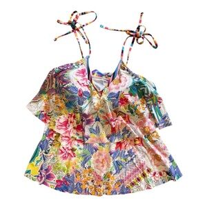 Johnny Was Tie Tankini Top NWT